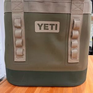 YETI Forest Green and Tan Duffel Bag